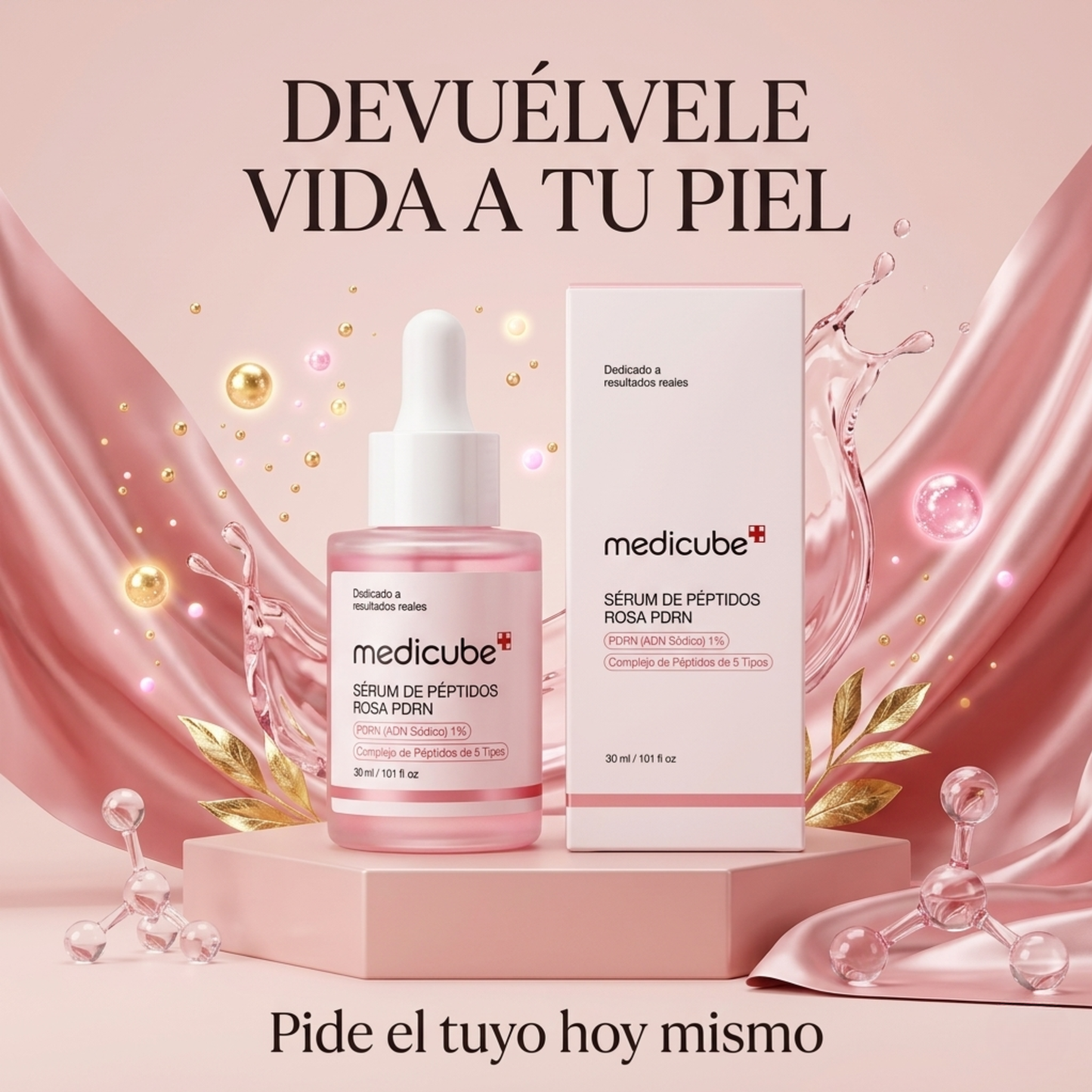 Suero Renovador: PDRN Pink Peptide Serum