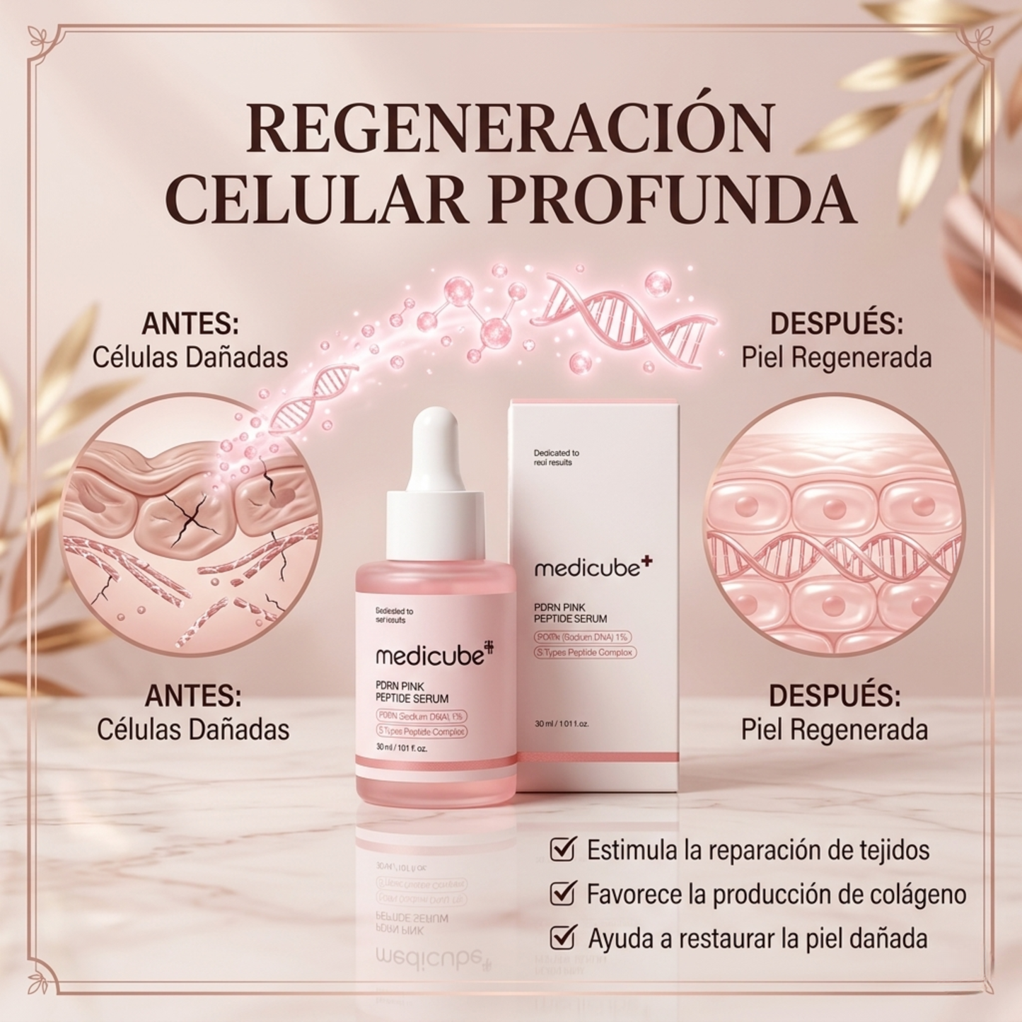 Suero Renovador: PDRN Pink Peptide Serum