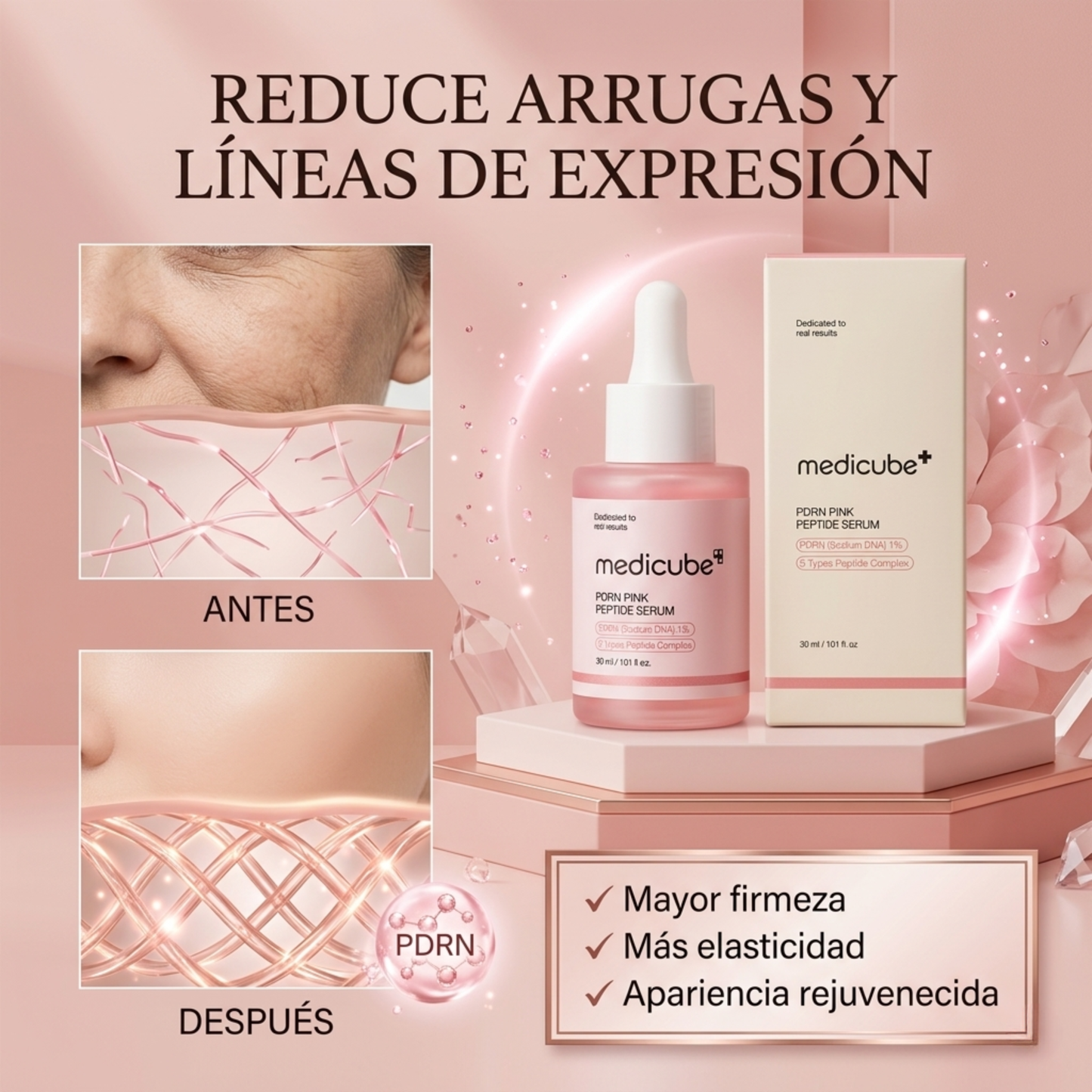 Suero Renovador: PDRN Pink Peptide Serum