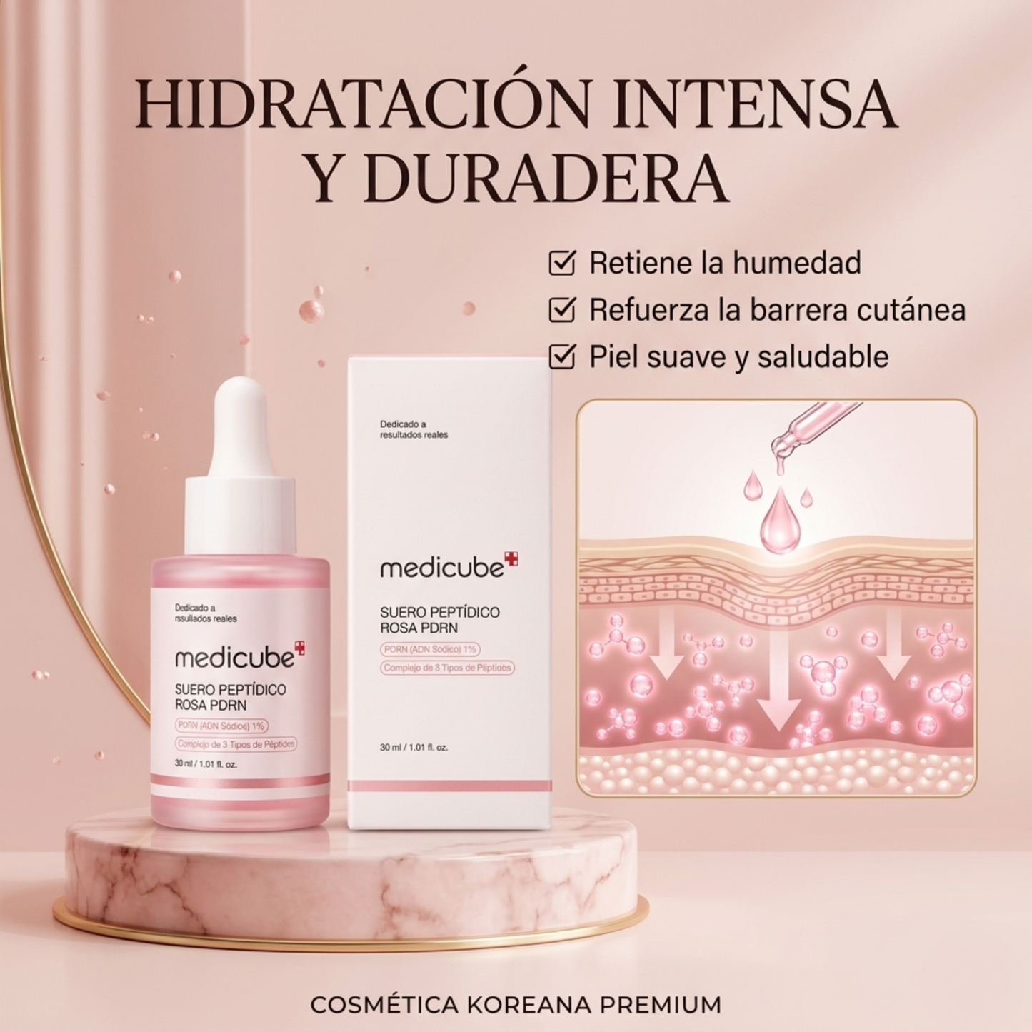 Suero Renovador: PDRN Pink Peptide Serum