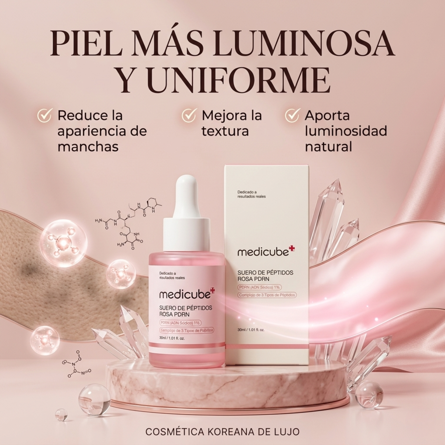 Suero Renovador: PDRN Pink Peptide Serum
